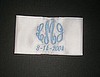 Monogrammed Label for Wedding Gown
