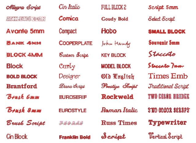 Monograms, Fonts, Colors