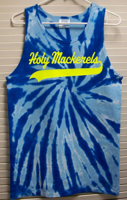 Tie-Dye Tank Top: Royal with Holy Mackerel Tail